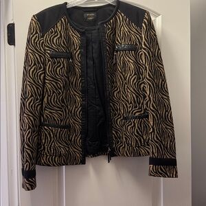 Black Label Animal Print Jacket with Black Trim. Only worn once!